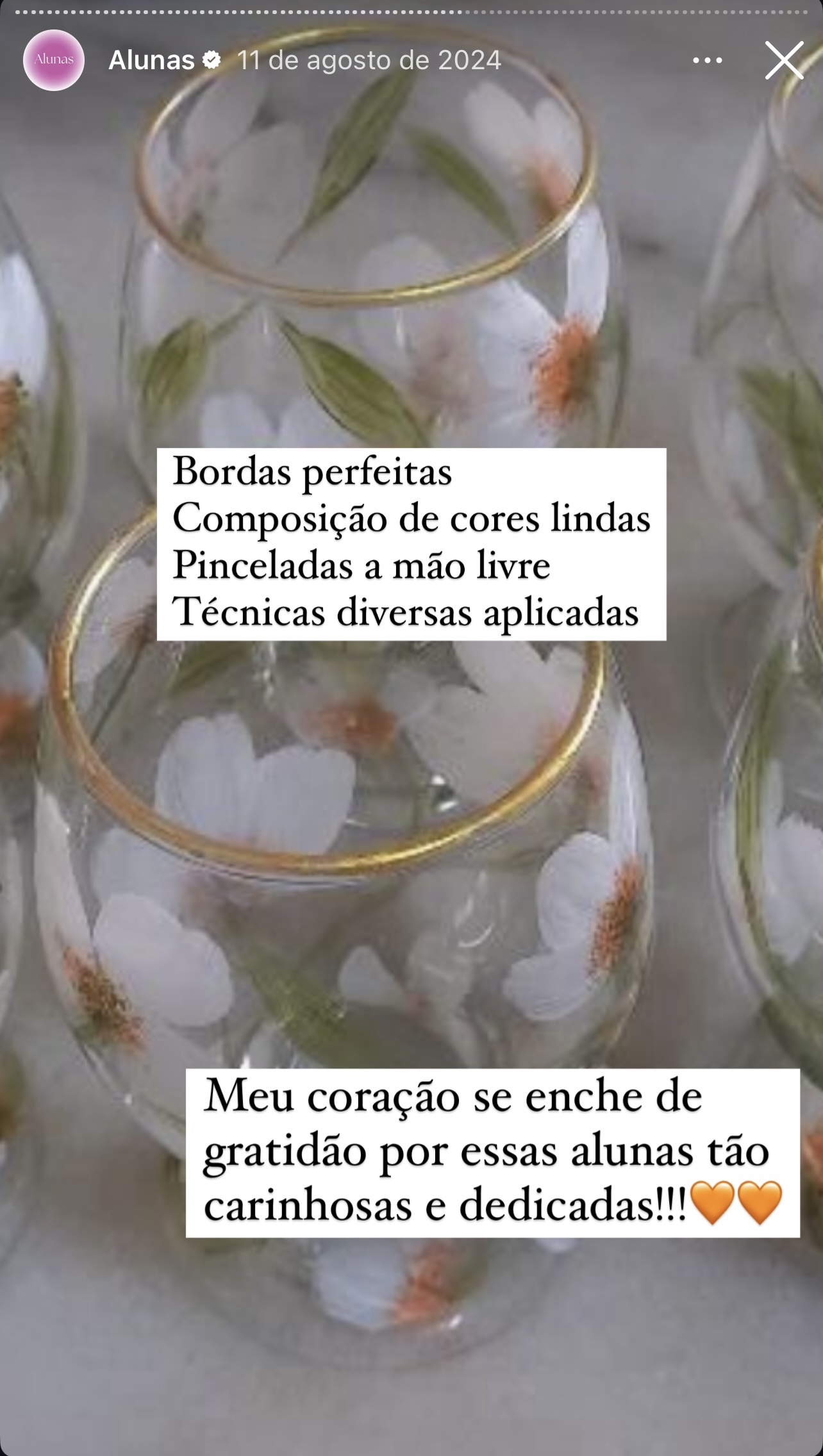 Peça pintada por aluna