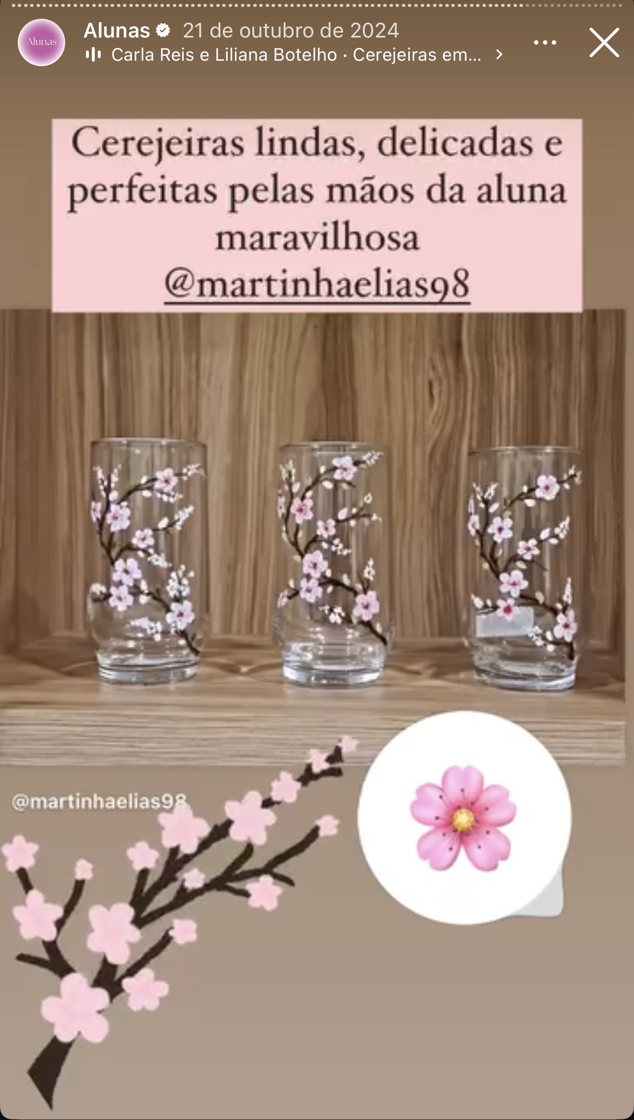 Peça pintada por aluna