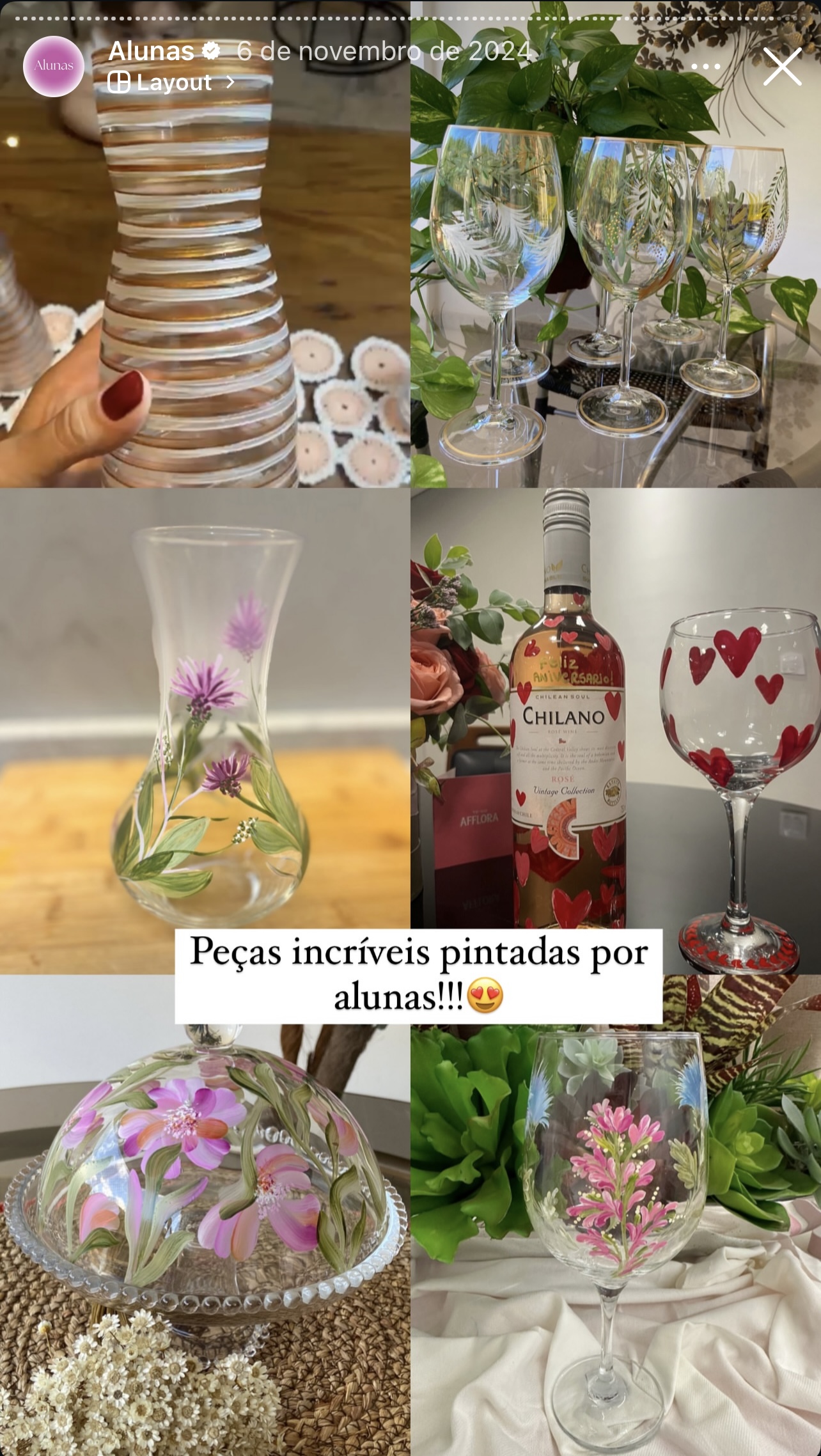 Peça pintada por aluna