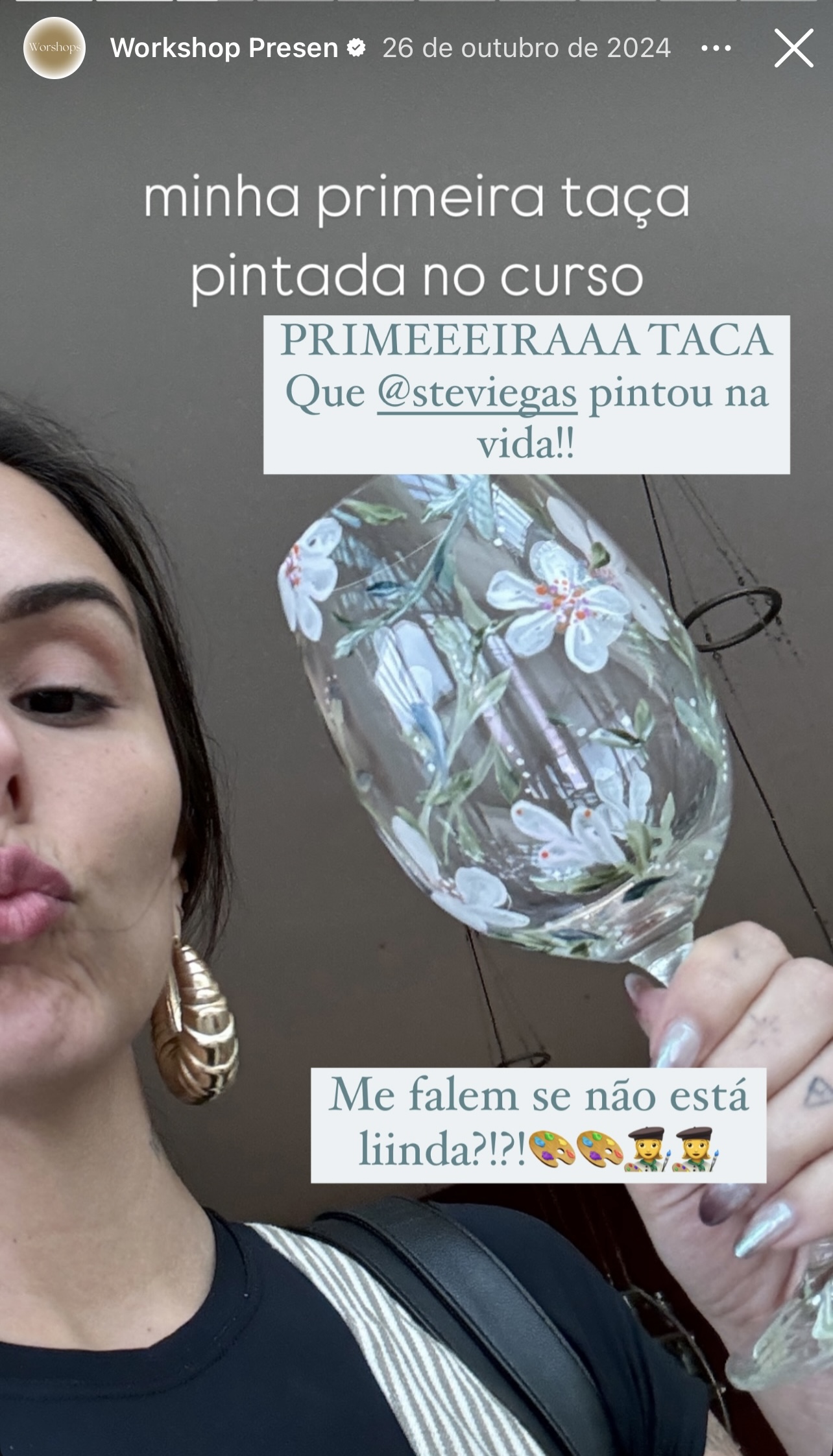 Peça pintada por aluna